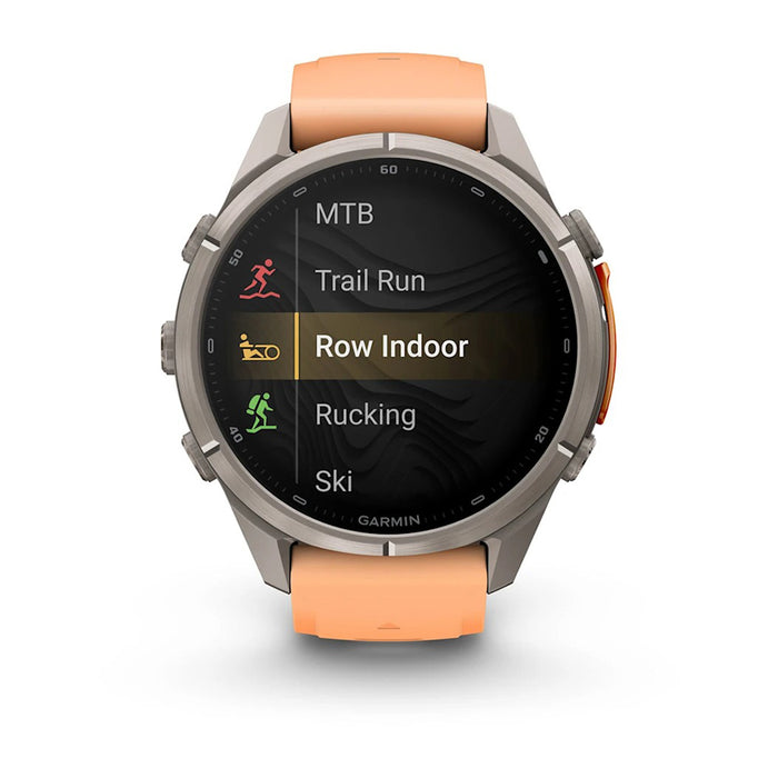 Garmin fēnix® 9 Pro 47mm Unisex Shell Pink Titanium With Autumn Orange Silicone Band AMOLED Display inReach® Technology Premium Connected Multisport GPS Smartwatch - 010-04336-00