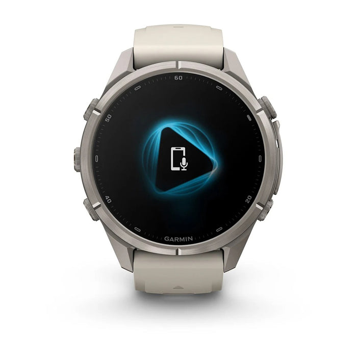 Garmin fēnix® 9 Pro 43mm Unisex Fog Gray Titanium With Dark Sandstone Silicone Band AMOLED Display inReach® Technology Premium Connected Multisport GPS Smartwatch - 010-04335-80