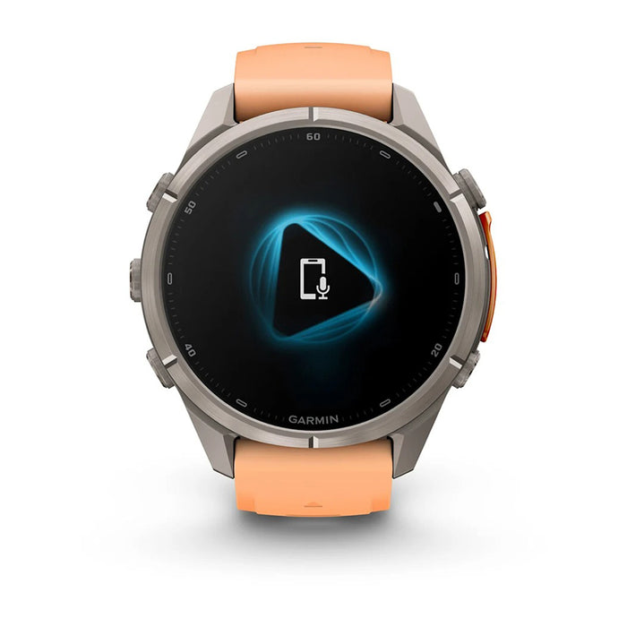 Garmin fēnix® 9 Pro 47mm Unisex Shell Pink Titanium With Autumn Orange Silicone Band AMOLED Display inReach® Technology Premium Connected Multisport GPS Smartwatch - 010-04336-00