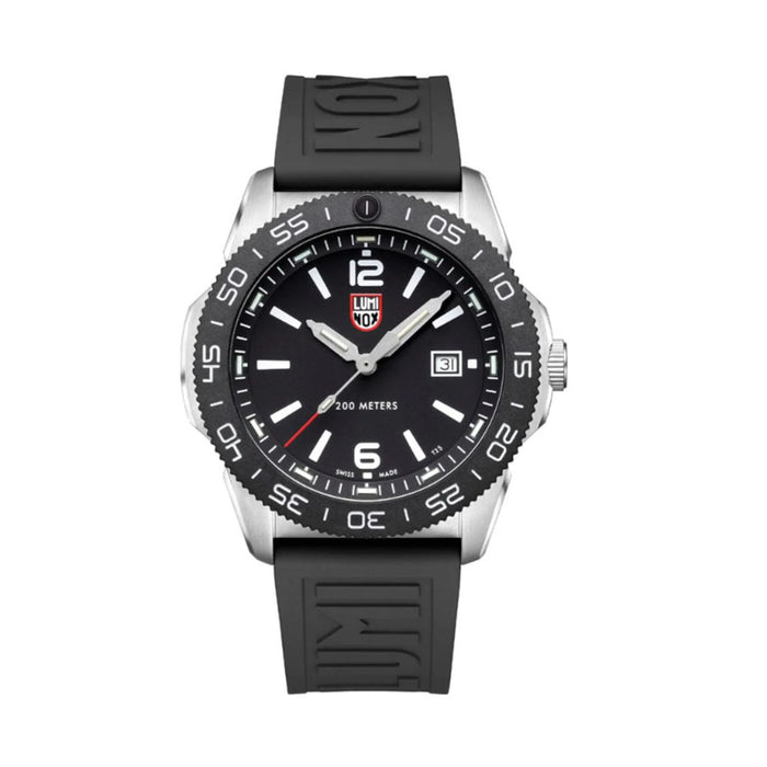 Luminox Men's Black Dial Black Rubber Strap Modern Analog Swiss Quartz Watch - XS.3121