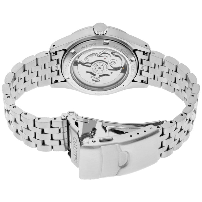 Seiko 5 Sports Field GMT Men's Black Dial Silver Stainless Steel Strap Automatic GMT Watch - SSK023