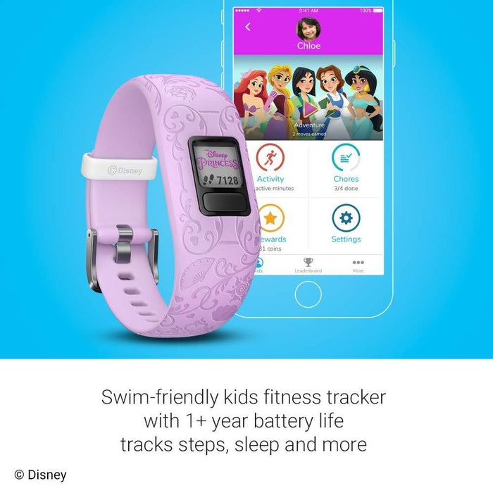 Garmin Vívofit Jr 2 Kids Purple Silicone Band Fitness/activity Tracker Disney Princess Smart Watch - 010-01909-34 - WatchCo.com
