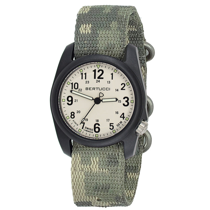 Bertucci DX3® Unisex Stone Dial Nylon Digicam C-Type Camo Webbing Band Japanese Quartz Watch - 11112