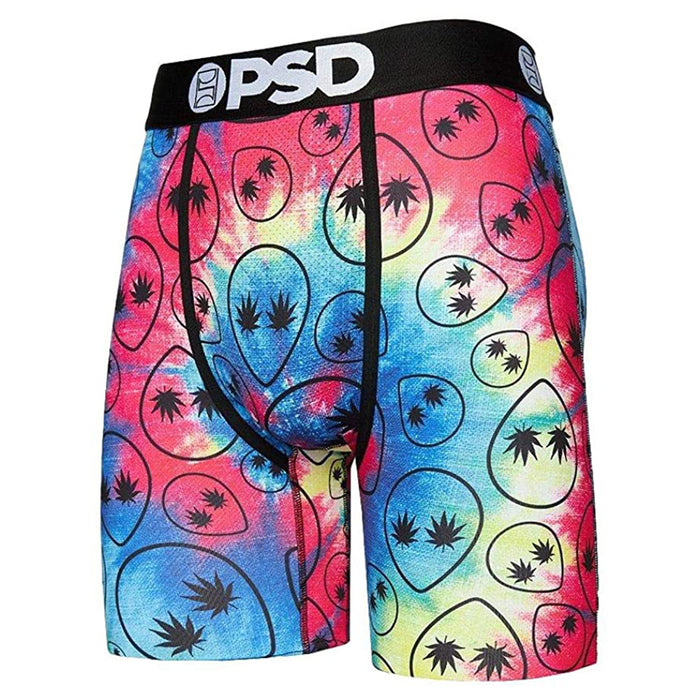 PSD Men's Multicolor Alien Pot Leaf Boxer Briefs Underwear - 22011064-MULTI