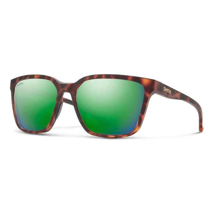 Smith Men's Shoutout Matte Tortoise Frame Green Mirror Polarized Lens Sunglasses - 202302N9P57UI