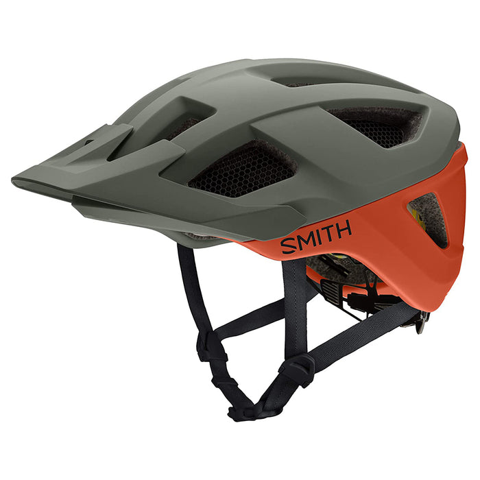 Smith Optics Session MIPS Cycling Matte Sage Rock Red Helmet - E0073104W5559