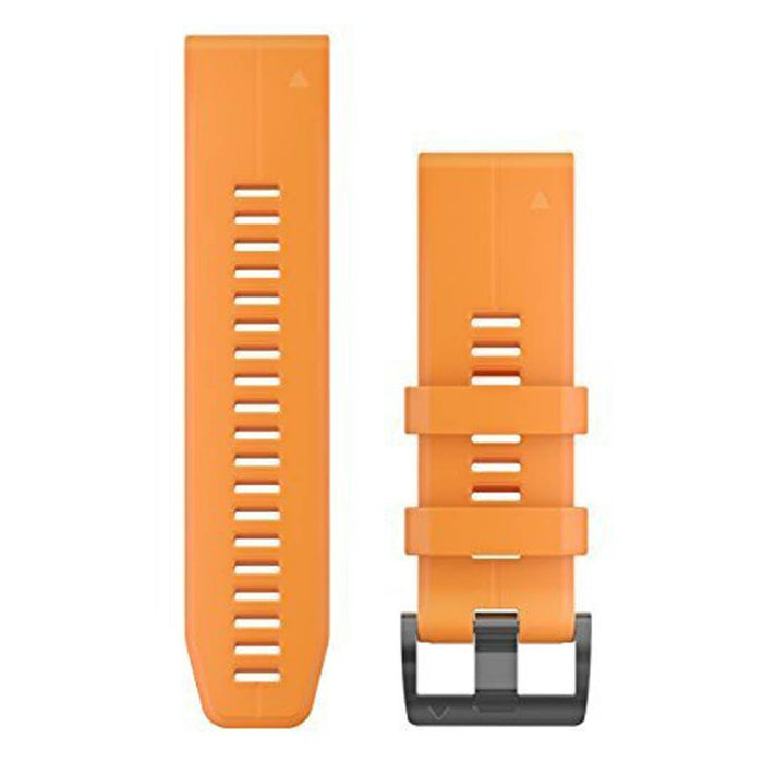 Garmin fenix 5X Plus QuickFit 26mm Orange Silicone Watch Band - 010-12741-03