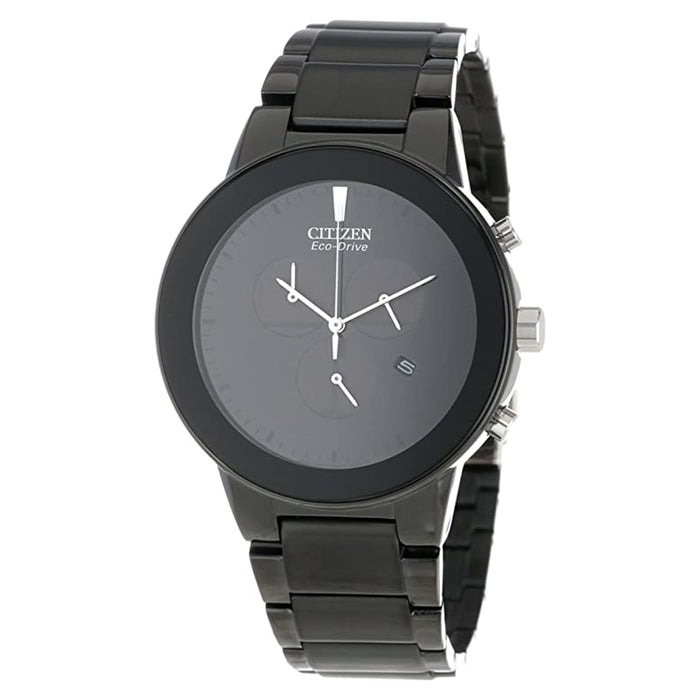 Citizen Men's Black Dial Ion Plated Band Stainless Steel Japanese Quartz Watch - AT2245-57E