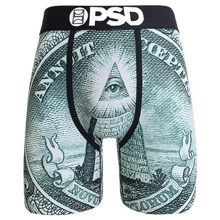 PSD Mens Green Money Pyramid Boxer Brief Underwear