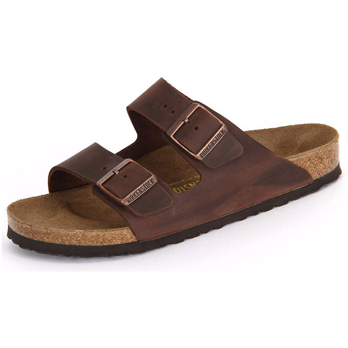 Birkenstock Unisex Habana Oiled Leather Arizona Slip-On Sandals - 52533-37