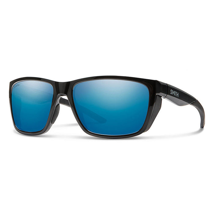 Smith Longfin Mens Black Frame Blue Mirror ChromaPop Lens Square Sunglasses - 20151580759QG