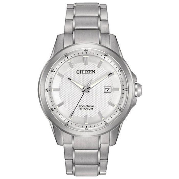Citizen Men's Eco Drive Silver Dial Stainless Steel Case Silver Bracelet Round Watch - AW1490-50A