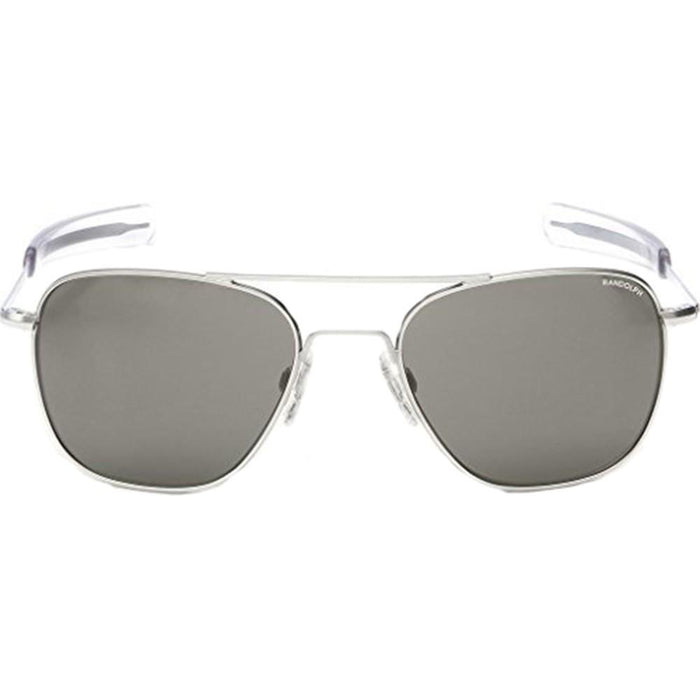 Infinity Unisex White Metal Frame Grey Lens Aviator Full Rim Sunglasses - AF038