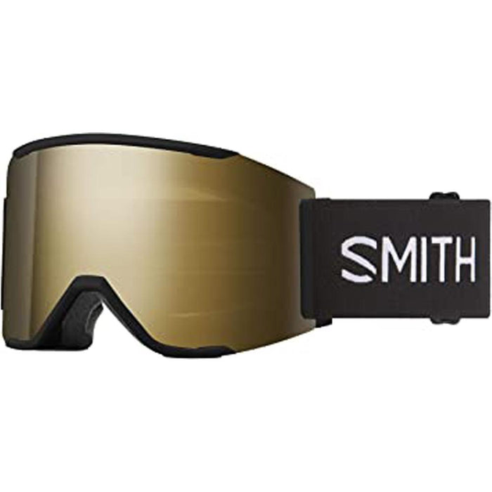 Smith Mens Squad MAG Black Frame Sun Black Gold Mirror Chromapop Lens Snow Goggle - M004312QJ99MN - WatchCo.com