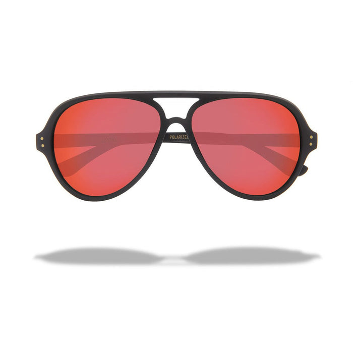 Local Supply Unisex Airport LAS Matte Black / Red Sunglasses - LOCALAIRLAS