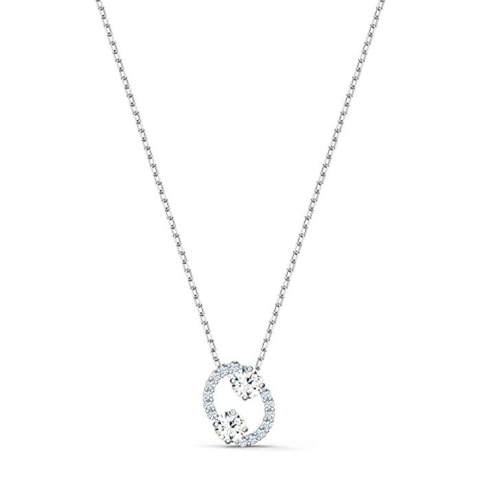SWAROVSKI Womens All Zodiac Symbols Crystal Pendant Mixed Metal Finish Clear White Crystal Necklace - SV-5561422