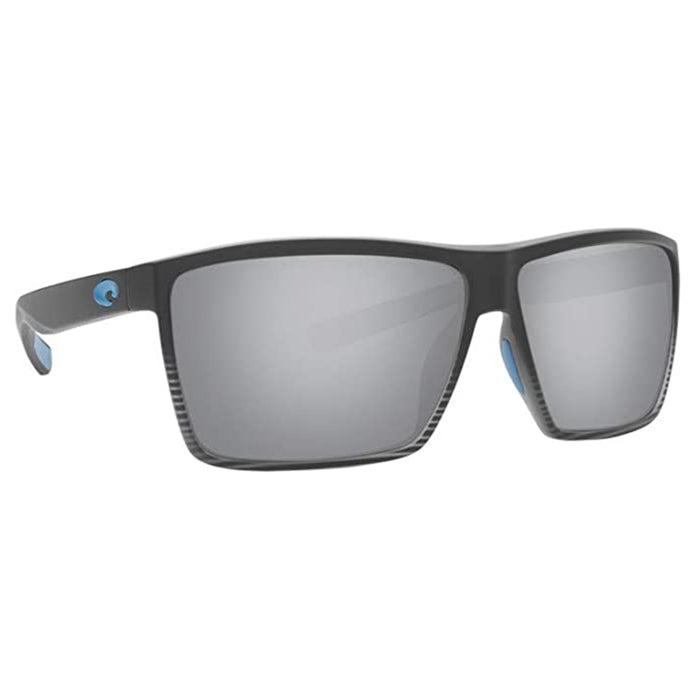 Costa Del Mar Mens Rincon Matte Smoke Crystal Grey Silver Mirrored Polarized Sunglasses - RIN179OSGP