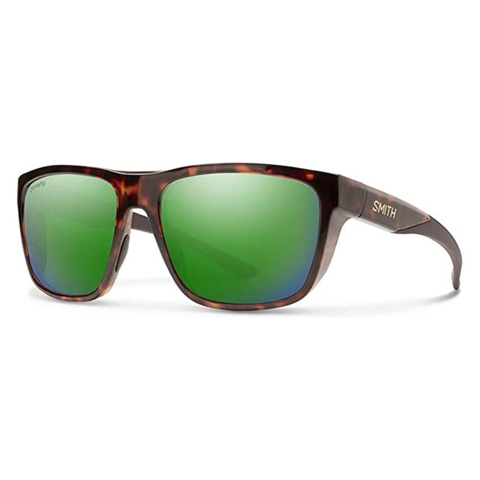 Smith Men's Tortoise Frame Chromapop Green Mirror Lens Polarized Barra Sport & Performance Sunglasses - 20522308660UI