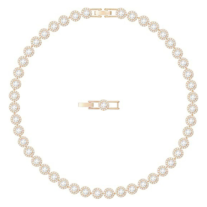 Swarovski Women's White Crystal Rose gold-tone plated Angelic All-Around Choker Necklace - 5367845
