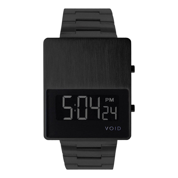 Void Unisex Digital Stainless Watch - Black Bracelet - Black Dial - V01EL-BL/MB