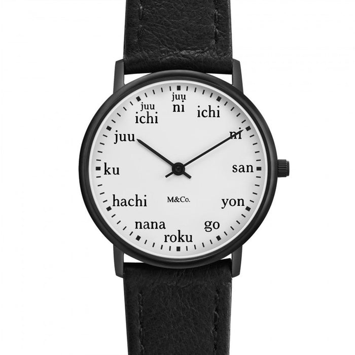 Projects Unisex M&Co ICHI Leather Band Quartz Watch - 7410