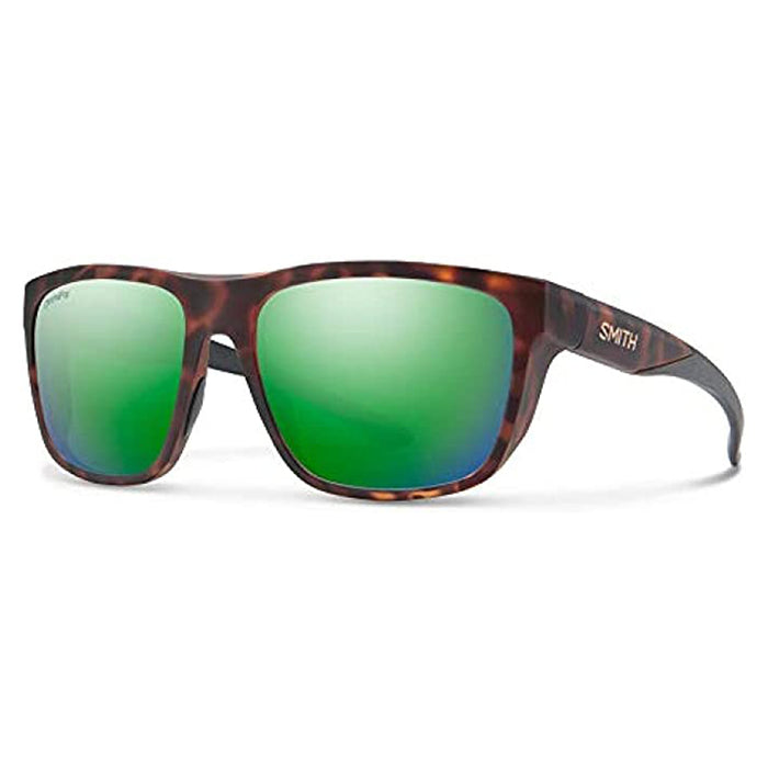 Smith Mens Matte Tortoise Frame Chromapop Green Mirror Lens Polarized Barra Sunglasses - 201268N9P60UI