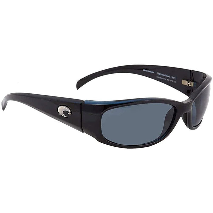 Costa Del Mar Mens Hammerhead Shiny Black Frame Gray Polarized Lens Sunglasses - HH11OGP - WatchCo.com