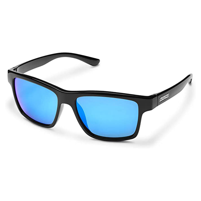 Suncloud Unisex Black Frame Blue Mirror Lens Polarized Sunglasses - 205298807585X