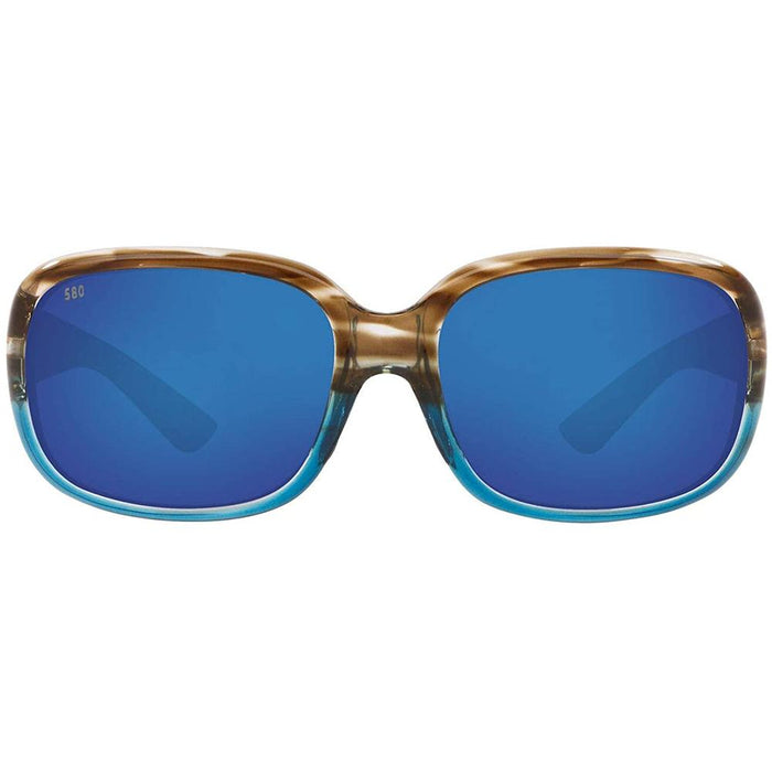 Costa Del Mar Womens Gannet Shiny Wahoo Frame Blue Mirror Polarized Sunglasses - GNT251OBMGLP - WatchCo.com