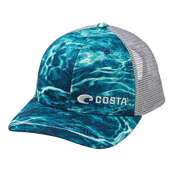 Costa Del Mar Unisex Blue Mossy Oak Elements Fishing Camo Mesh One Size Hat - HA-91B