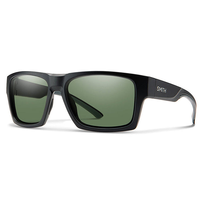 Smith Outlier XL 2 Mens Matte Black Frame Polarized Gray Green Lens Wrap Sunglasses - OX2CPGNMB