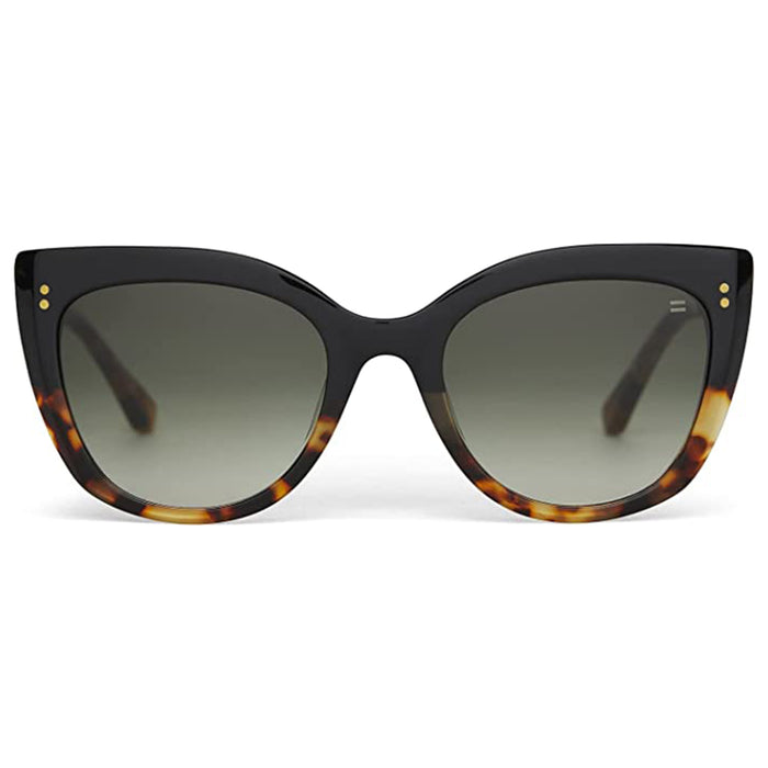 TOMS Women's Black Tort Fade Shiny Gold Frame Gradient Lens Sophia Cat Eye Non-Polarized Sunglasses - 10016129