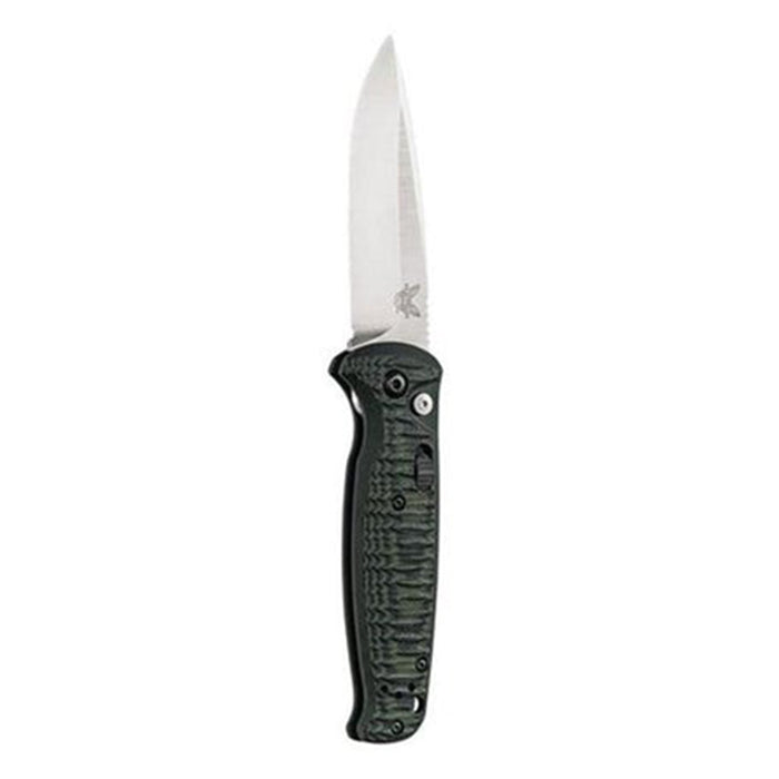 Benchmade Automatic CLA Folding 3.4 Stonewash Plain Blade Green G10 Handle Knife - BM-4300-1