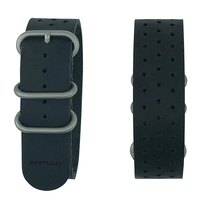 Bertucci Unisex Black Field Leather Watch Band - B-372BP
