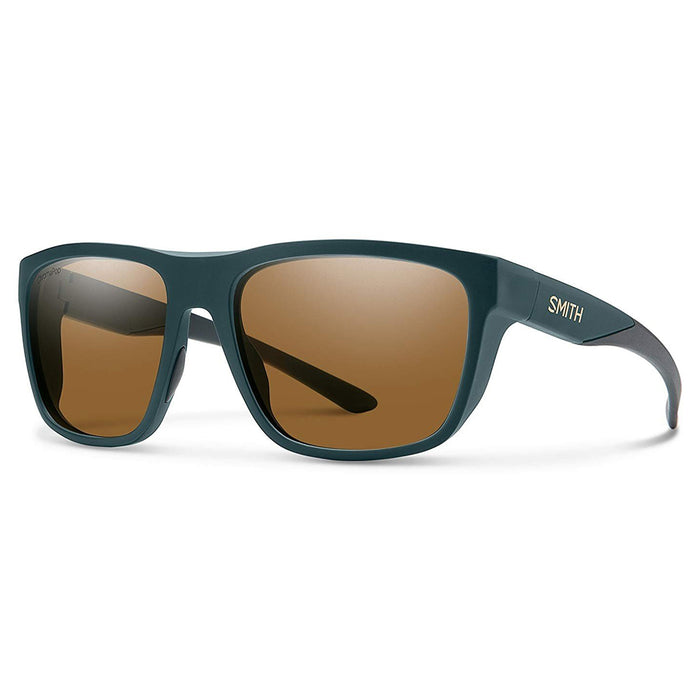 Smith Barra Mens Matte Forest Frame Brown ChromaPop Polarized Lens Square Sunglasses - 201268DLD60L5