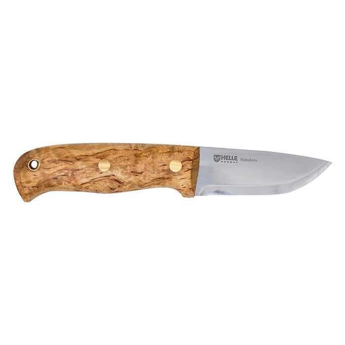 HELLE Wabakimi Triple Laminated Stainless Steel Les Stroud Design Traditional Field Fixed Blade Knife - HELLE630