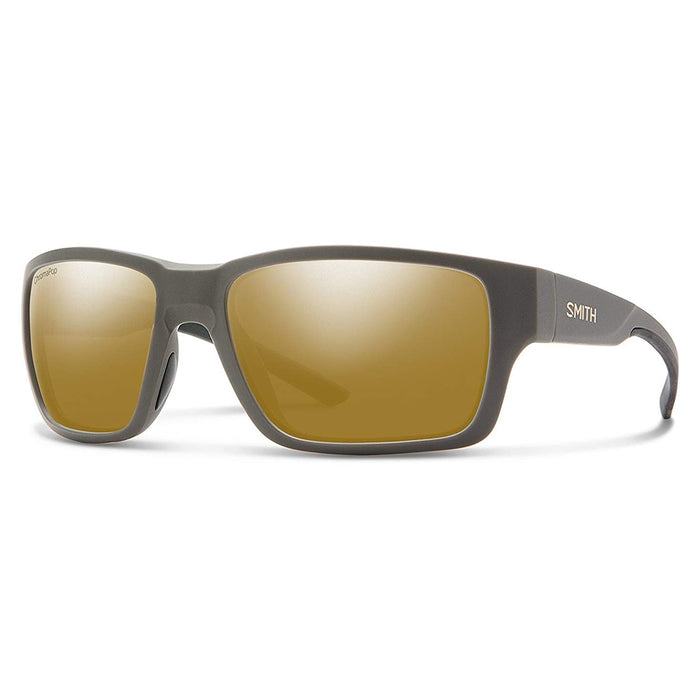 Smith Outback Men's Matte Gravy Frame Brown Mirror Lens Wrap Sunglasses - 201262FRE59Q5