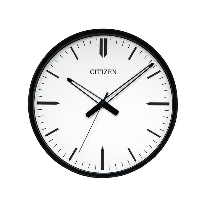 Citizen Gallery Classic Black Frame White Dial Wall Clock - CC2005