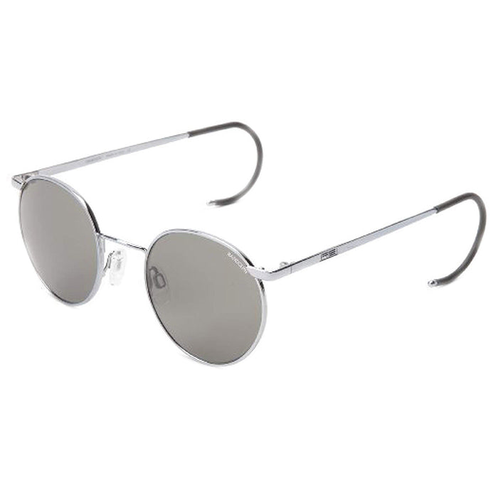 Unisex P3 Silver Frame Grey Lens Round Full-Rim Sunglasses - P3022