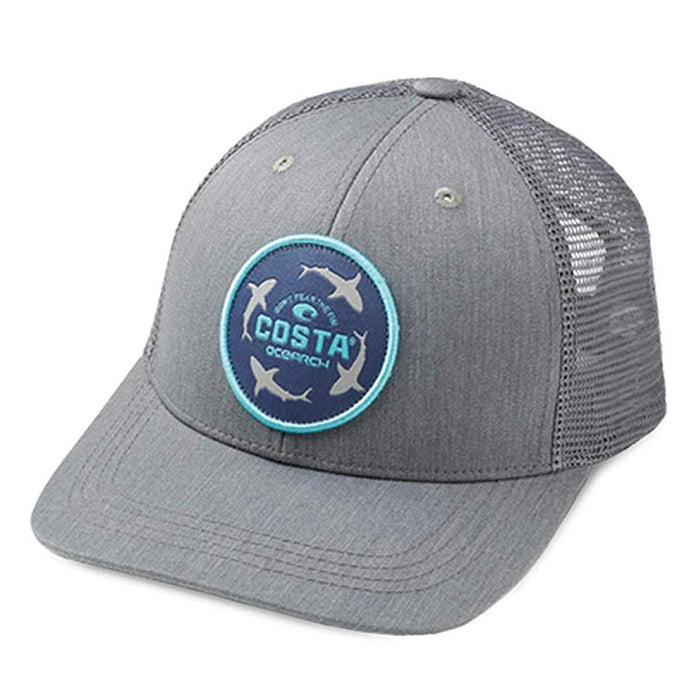 Costa Del Mar Unisex Grey Ocearch Shark Wave Trucker One Size Hat - HA-113G