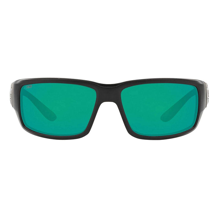 Costa Del Mar Mens Fantail Matte Black Frame Copper Green Mirror Polarized 580p Lens Sunglasses - TF11OGMP