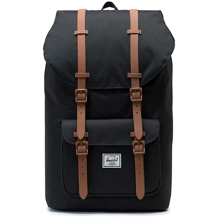 Herschel Unisex Black/Saddle Brown Classic 25L Little America Laptop Backpack - 10014-02462-OS