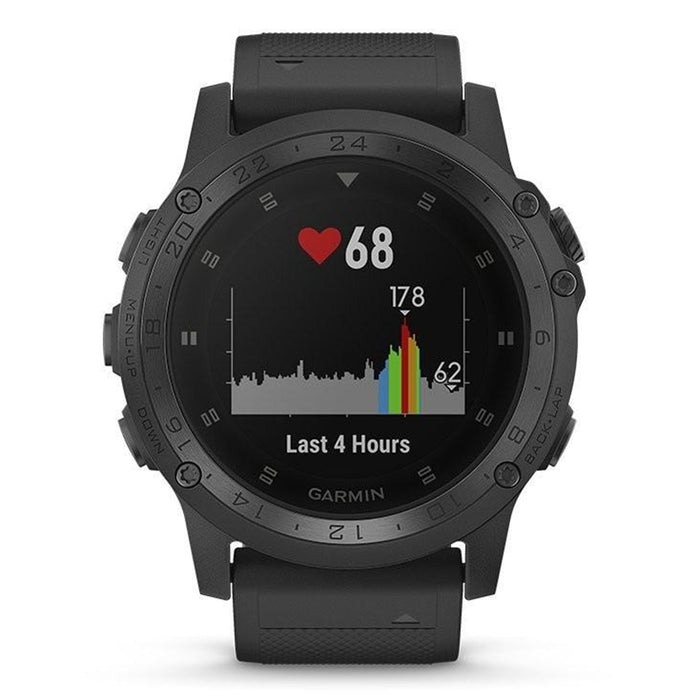 Garmin tactix Charlie Black Silicone Band Titanium Bezel Multi-sport GPS Smart Watch - 010-02084-00