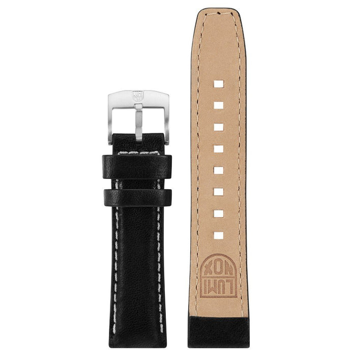 Luminox Men's 7251 Steel Colormark Series Black & Gray Leather Strap Stainless Steel Buckle Watch Band - FEX.7250.22Q.K