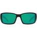 Costa Del Mar Mens Blackfin Matte Black Frame Green Mirror 580p Polarized Sunglasses - BL11OGMP - WatchCo.com