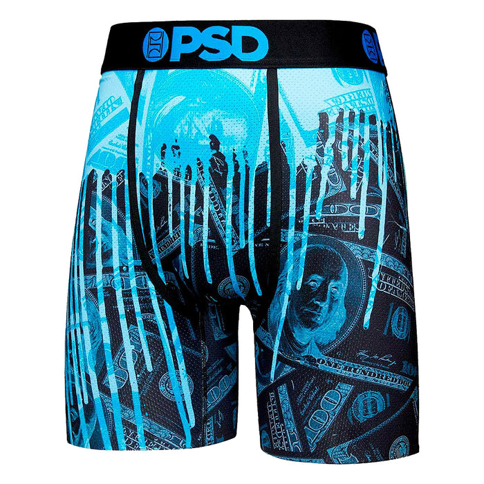 PSD Men's Black Cold Drip Micro Mesh Boxer Briefs Underwear - 422180037-BLK