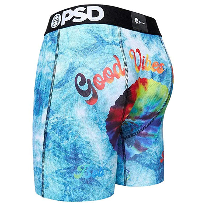PSD Men's Multicolor Good Vibes Only Tie Dye Print Boxer Briefs Underwear - 42011036-MUL