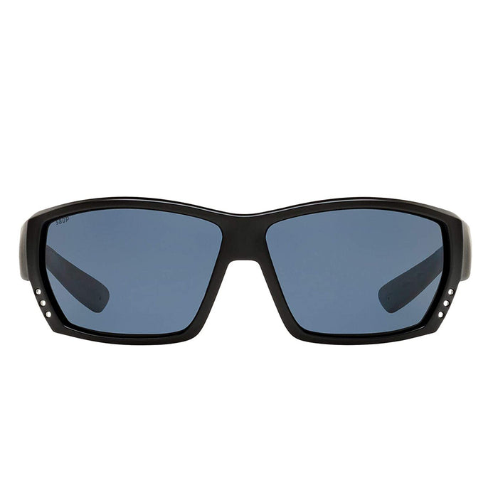 Costa Del Mar Mens Tuna Alley Matte Black Frame Polarized Grey-580p Sunglasses - TA11OGP