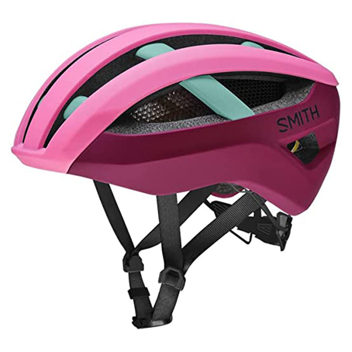 Smith Matte Flamingo/Merlot Network MIPS Road Cycling Helmet - E007320FN5155