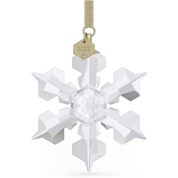 Swarovski White Crystals with Champagne Gold Tone Finish Metal Annual Edition 2022 Ornament for Home Decor - 5615387